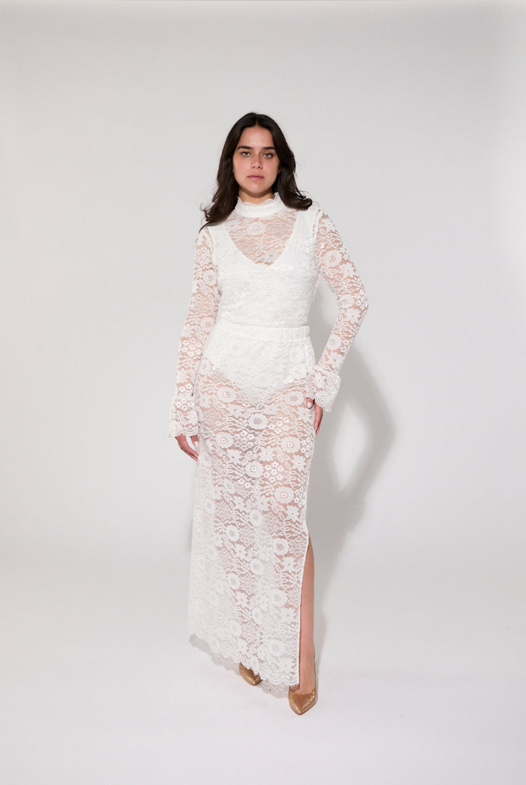 Sustainable and Eco-friendly Lace Bodysuit Made Ethically From Recycled Plastic Water Bottles