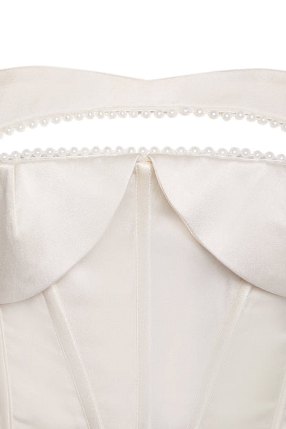 Juliana Satin Peplum Bridal Corset