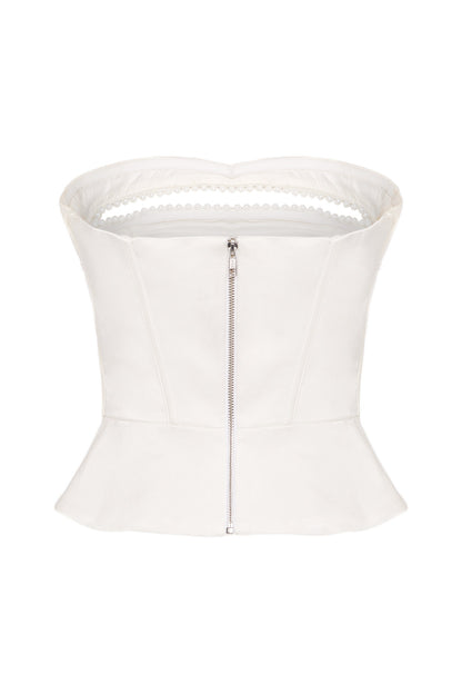 Juliana Satin Peplum Bridal Corset