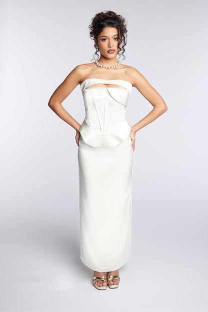 Juliana Satin Bridal Maxi Skirt