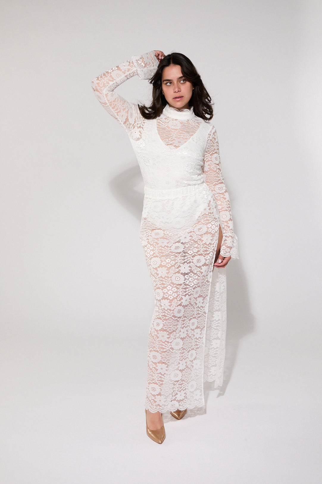 Sustainable and Eco-friendly Lace Bodysuit Made Ethically From Recycled Plastic Water Bottles