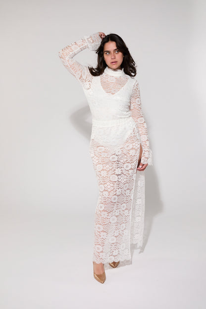 Sustainable and Eco-friendly Lace Bodysuit Made Ethically From Recycled Plastic Water Bottles