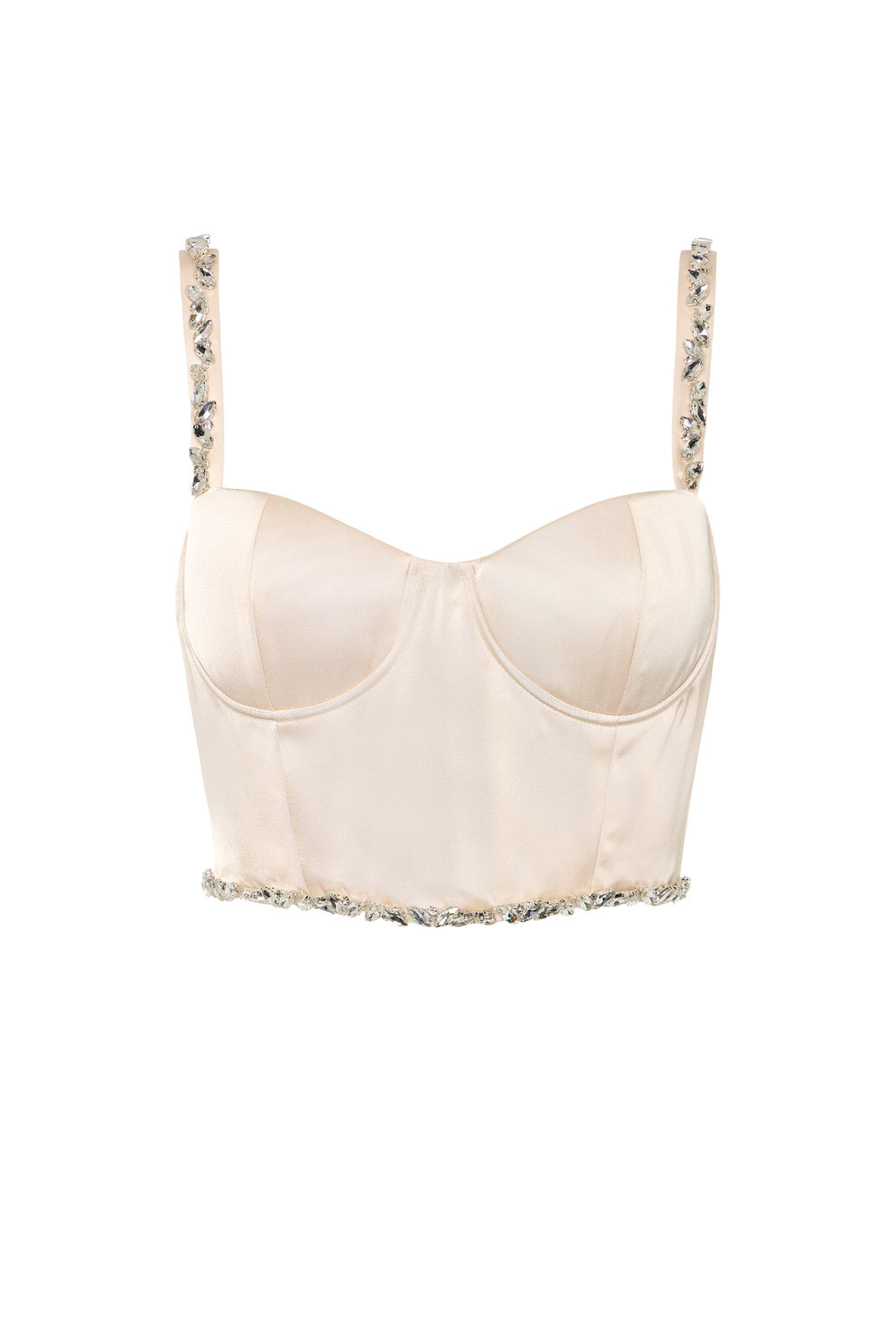 Sustainable luxury satin bustier top